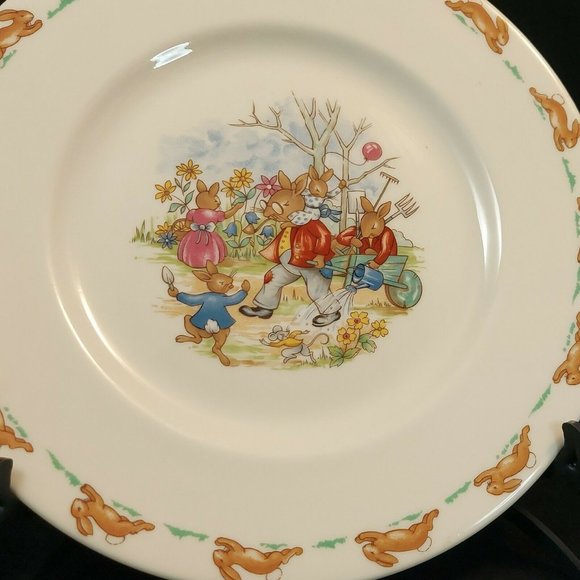 Vintage Royal Doulton BUNNYKINS Regd Trade Mark English Fine Bone China 8" Plate - Picture 2 of 6